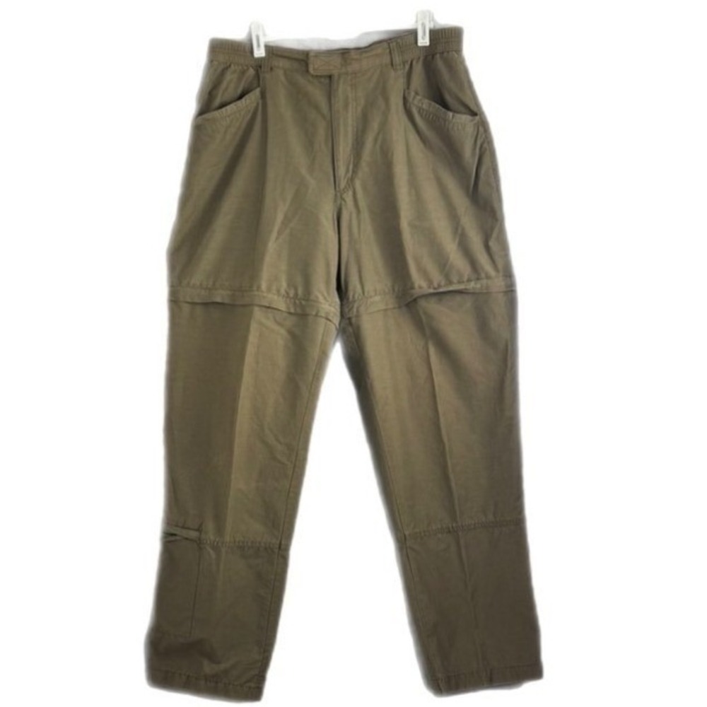 Columbia Convertible‎ Pants Women 16 Olive Green Hiking Outdoor Zip Off Utility